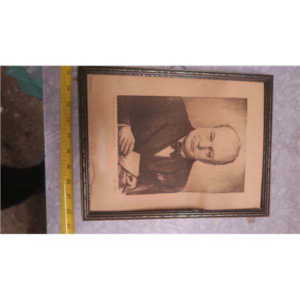 winston churchhill framed picture - no glass