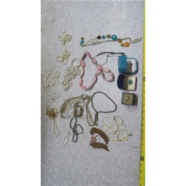 lot of assorted costume jewelry