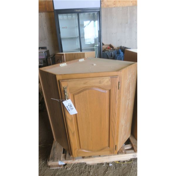floating corner cabinet - 33"H x 24"W x 24"D