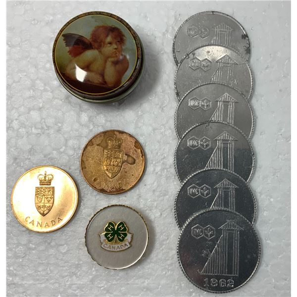 1962 Kallium Potash Mine Coins (6) 1967 Canadian Centennial Coins (2)