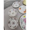 Image 2 : Collection of plates - Royalware Leighton England,kt gold border / Royal Albert Petit Point fruit na