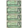 Image 1 : 1867-1967 $1 bills x 4