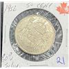 Image 1 : 1952 50 cent piece 80% Silver  King George VI  Beautiful example    only 2,596,465 minted  The last 