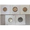 Image 2 : 5 King George  V Nickels 1930, 1932 NR 2  1933, 1934 & 1935   nice group of early Canadian nickels t