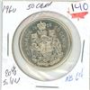 Image 1 : 1960 50 cent piece 80% Silver only:  3,488,897 minted nice example  Look closely at the details in t