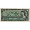 Image 1 : 1954 $1 BO5244294 Beattie Raminsky nice colorful bill crisp missing small piece on right    Part of 
