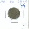 Image 1 : 1951 6 pence British   nice example  coin