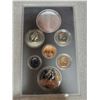 Image 2 : 1980 Proof Set with 7 Coins: Arctic Territories Centennial  missing Silver Dollar  brilliant relief 
