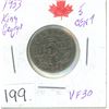 Image 1 : 1933 Canada King George 5¢ five cent VF30