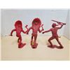 Image 2 : 3 NATIVE AMERICAN TOYS (MARKED PLASTIMARK + MEXICO)