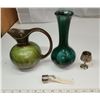 Image 2 : Vintage pottery, old lock and metal cup