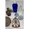 Image 4 : Vintage Items - Hospital tray, bottle, miners lamp, tabacco tin, etc.
