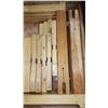 Image 5 : 1950's Canadian Medical supplies in wooden crate - Set of 4, wooden lutter? Trestles - 33"W x 9"H x 