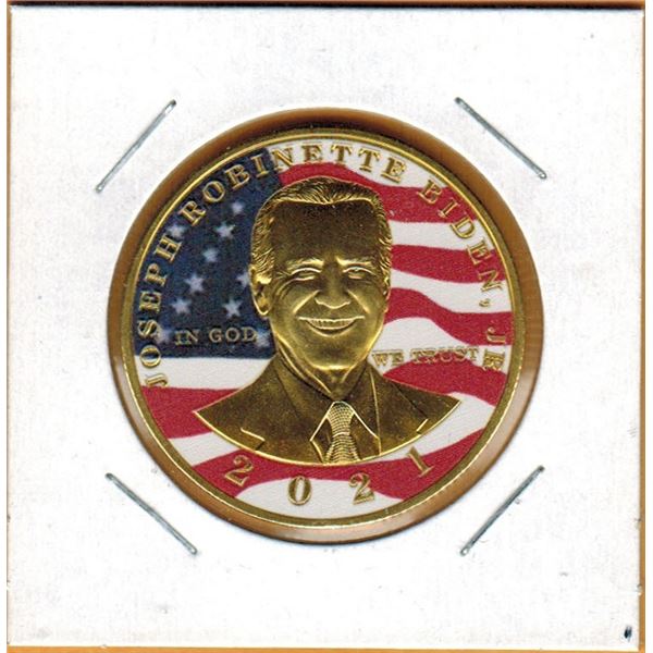 2021 JOE BIDEN GOLD-COLOURED MEDALLION