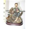 Image 2 : OLD MAN / HOBO with RACOON ORNAMENT  -  Approx. 5 inches Tall - N.O.S.  Box as issued
