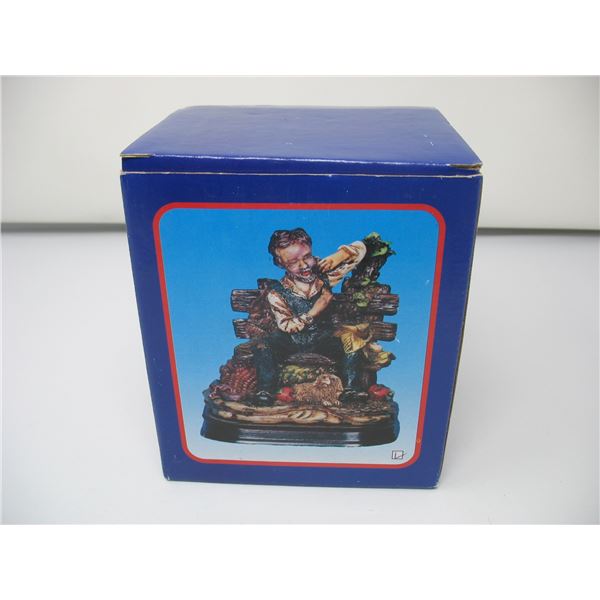 OLD MAN / HOBO with Dog at Feet Ornament - Approx. 5 inches Tall - N.O.S.  Box as issued