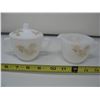 Image 1 : FEDERAL GLASS COMPANY CREAM & SUGAR BOWL with LID