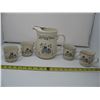 Image 1 : PITCHER with 4 MATCHING CUPS