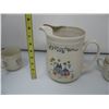 Image 3 : PITCHER with 4 MATCHING CUPS