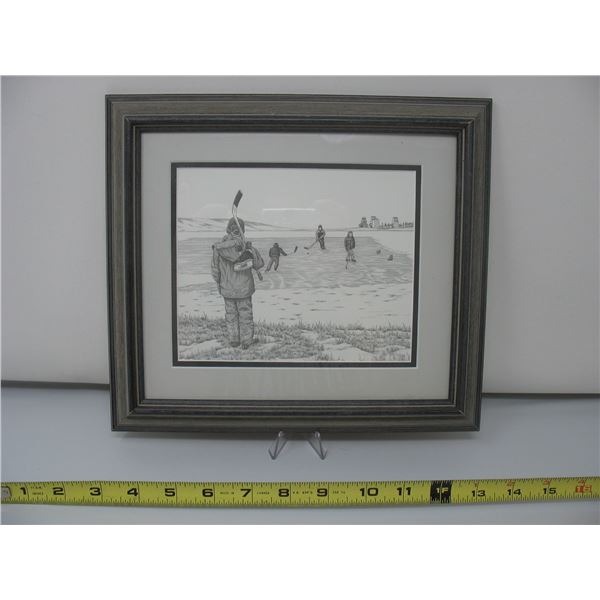 BERNIE BROWN MATTED and  FRAMED PRINT