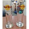 Image 1 : Two BEER GLASSES - HARD ROCK CAFÉ - CLOSED LOCATIONS - Edmonton,  Boston