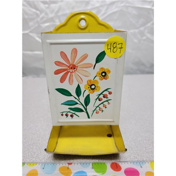 Match box - yellow & white flower design