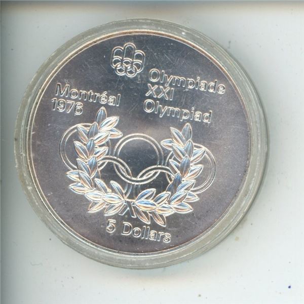 1976 Montreal Olympic $5 coin sterling silver unc