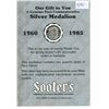 Image 1 : 1960 – 1985 Sooter’s Studios ¼ gram of Pure Silver Medallion.