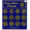 Image 1 : Coats of Arms of Canada/Floral Emblems medals. Complete Set of 13, one for each province and territo