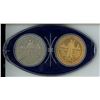 1867 – 1967 Government of Ontario 2-medal set containing platinum, gold, silver, nickel, copper, zin