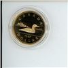 Image 2 : 1987 Proof Loonie. Proof with Ultra Heavy Cameo. The first Proof Loonie. Housed in its original case