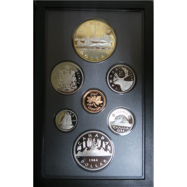 1984 Toronto Proof Set. 7-coin Proof Set includes Toronto Silver Dollar. All coins have Ultra Heavy 