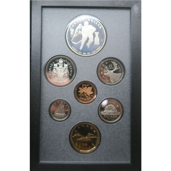 1993 Stanley Cup Proof Set. 7-coin Proof Set includes 100th Anniversary of the Stanley Cup Silver Do