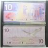 Image 2 : Lasting Impressions. Bank of Canada Dual Series Collector’s Set of 2 $10 notes. 1986 $10 Knight-Dodg