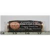 Canada’s Last One Cent Coins. Original Roll of 50 copper plated zinc cents in special Royal Canadian