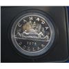 1975 Voyageur Nickel Dollar. Bright White. Housed in its original RCM blue clamshell case of issue. 