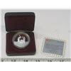 1988 Ironworks Silver Dollar. Bright White. Housed in its original case of issue. Proof with Ultra H
