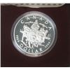 Image 2 : 1994 RCMP Dog Team Silver Dollar. Bright White. Housed in its original case of issue. Proof with Ult