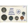 Image 1 : 1971 British Columbia Centennial Year Set. 6-coin set includes BC Dollar.