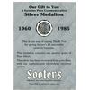 Image 1 : 1960 – 1985 Sooter’s Silver Medallion containing ¼ gram pure Silver.