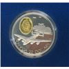 Image 3 : 1990 Lancaster Bomber $20. Sterling Silver with Gold Plating. Proof with Ultra Heavy Cameo. Housed i