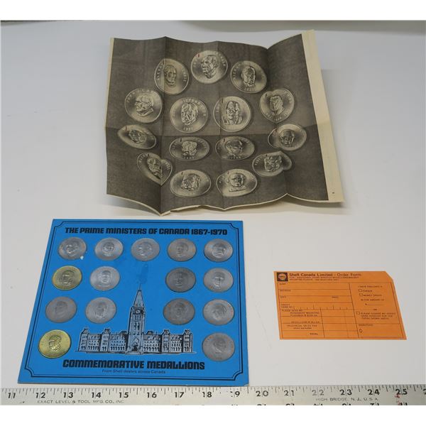 Complete Set of 15 Canadian Prime Ministers Medals. Issued by Shell Canada in 1970.
