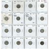 Image 1 : Lot of 16 Canadian Silver 5 Cents. Includes 1872H, 1897 Narrow 8, 1891, 1899, 1902H Large H, 1907 Na
