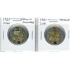 Image 1 : Complete Set of 2 1921 – 2021 Discovery of Insulin Toonies. Includes Coloured & Regular. Brilliant U