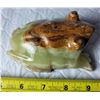 Image 1 : Vintage onyx frog carving