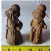 Image 1 : Pottery (?) figurines x 2