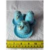 Image 1 : WADE Golden Turquoise England  salt, pepper and mustard set
