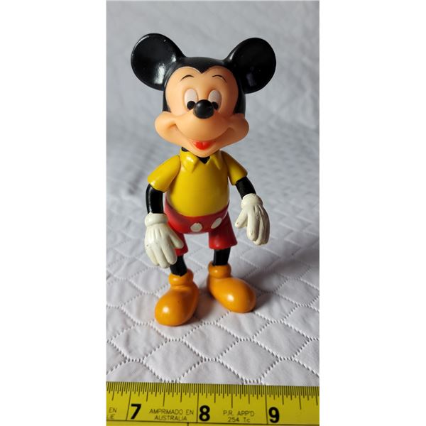 Mickey Mouse rubber figurine w/moveable arms and legs