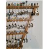 Image 2 : 185 collector (silver and pewter) spoons and display rack