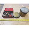 Image 2 : 3 VINTAGE TOBACCO TINS (ONE FULL OF BUTTONS)